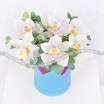 Нежность весны - коробка с белыми орхидеями