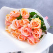 Букет розово-персиковых роз (50см) 2